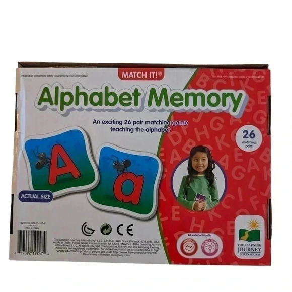 Learning Journey Alphabet Matching Memory  Creative Quiet Time Age 3-6 - Picture 2 of 4